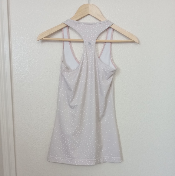 Lululemon Polka Dot Cream Racerback Tank Top - Picture 3 of 7